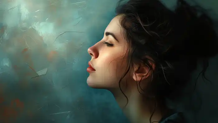 ritratto di una donna di profilo